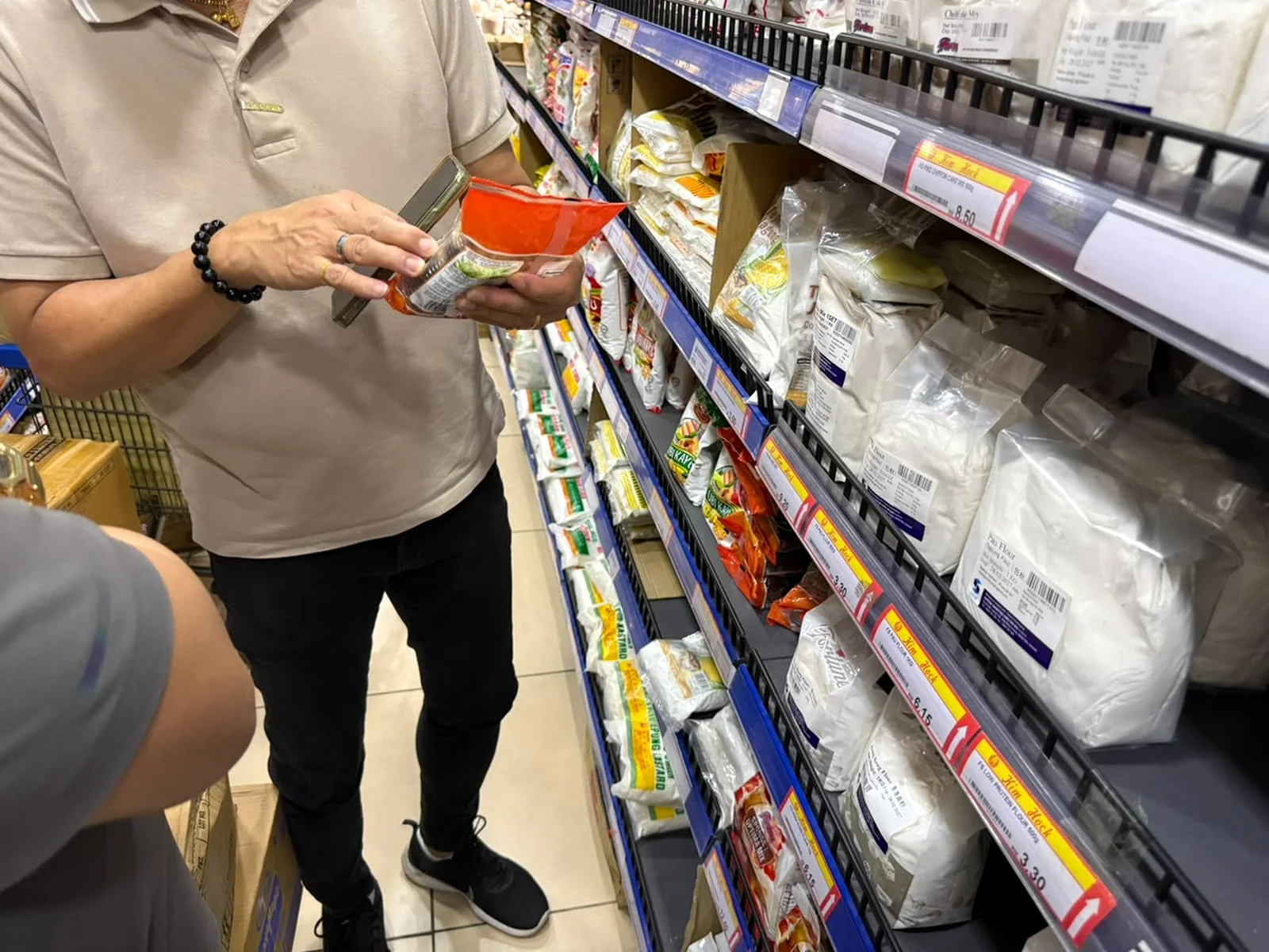 Our rep checking products during a routine outlet visit